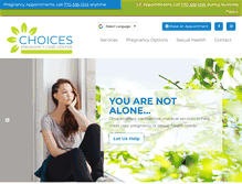 Tablet Screenshot of choicespregnancy.org